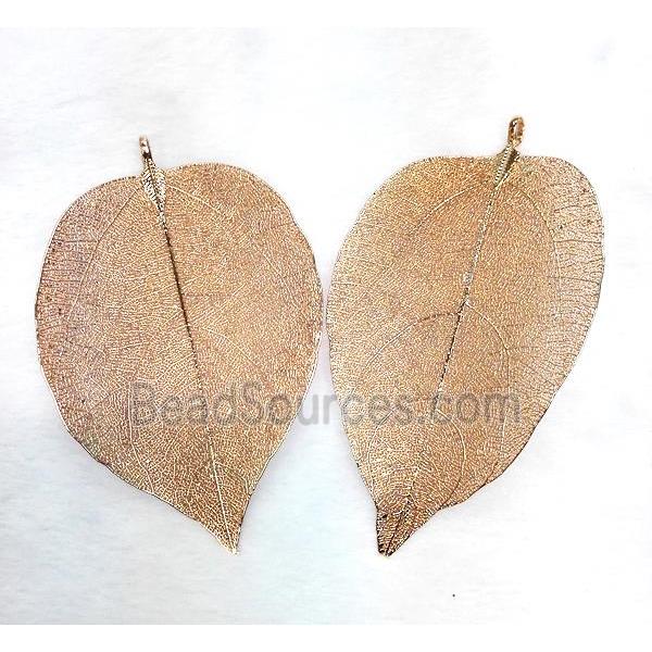 Unfading copper leaf, red copper plated