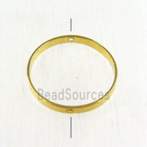 brass ring beads, gold plated