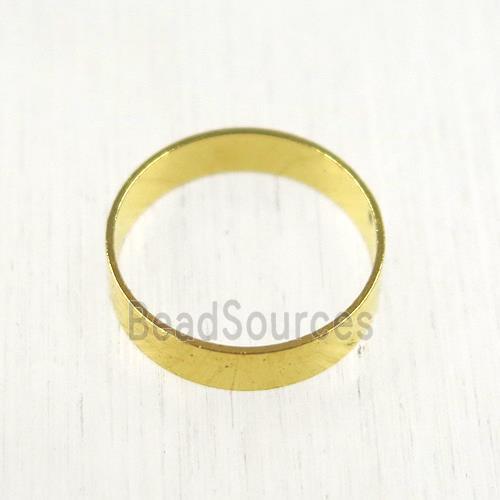 brass ring bead, gold plated