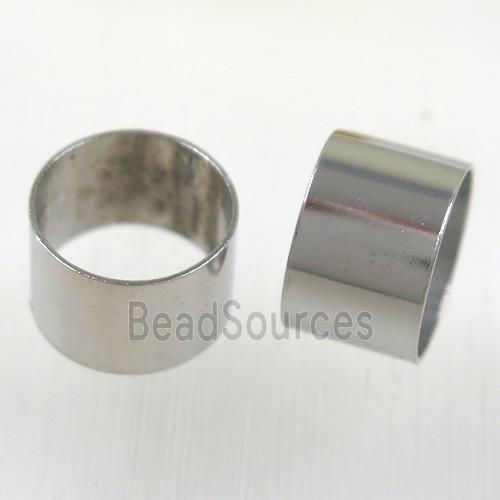 brass ring bead, platinum plated