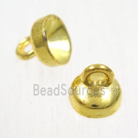 alloy cloche pendants for tassel, gold plated