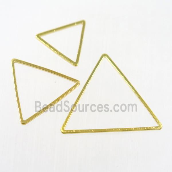 copper links, triangle, gold plated