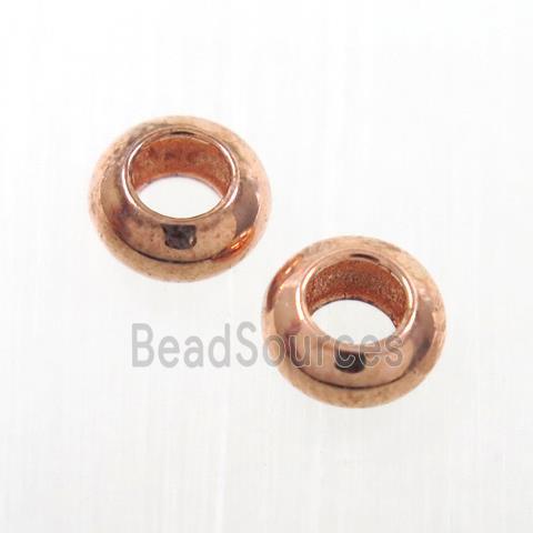 rondelle copper beads, rose gold