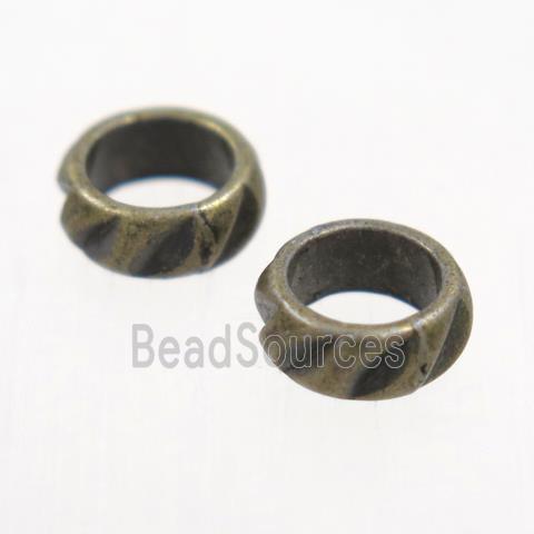 alloy spacer beads, rondelle, antique bronze