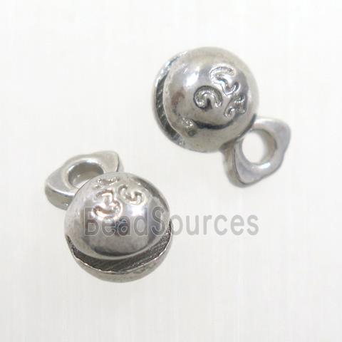 alloy bell pendant, antique silver