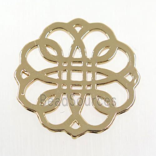 copper flower connector, gold plated