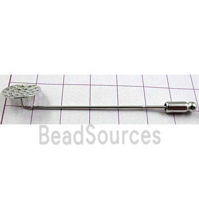 Brooch bars, copper, sieve, platinum plated