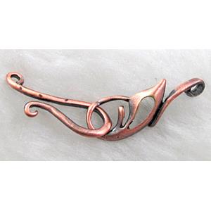 Red copper Plated Copper Toggle Clasp