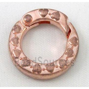 alloy Carabiner Clasp, rose gold