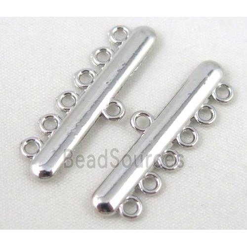 bracelet bar, alloy connector, platinum plated