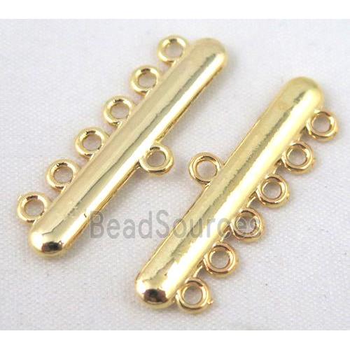 bracelet bar, alloy connector, gold plated