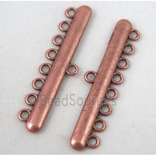 bracelet bar, alloy connector, antique red copper