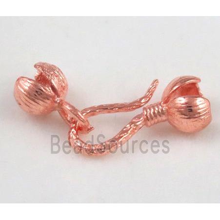 copper clasp, rose gold plated