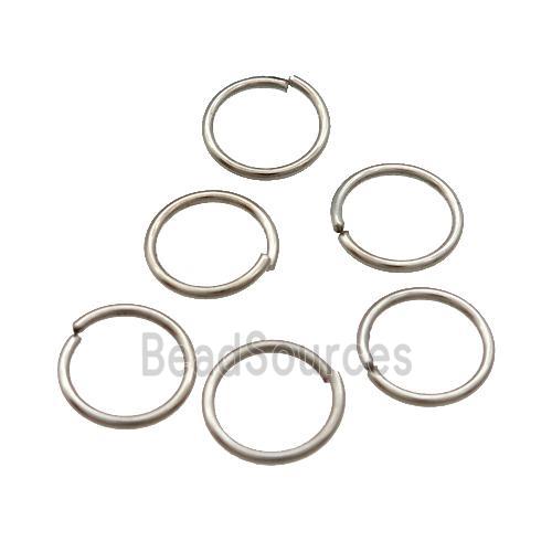 Jump rings, platinum plated, iron