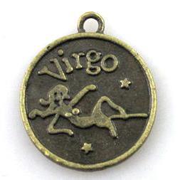 12 zodiac, Alloy pendant, bronze