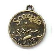 12 zodiac, alloy pendant, antique bronze