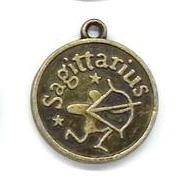 12 zodiac, alloy pendant, antique bronze