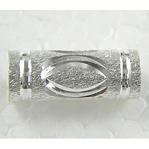 Silver Plated Bracelet, necklace spacer Tube