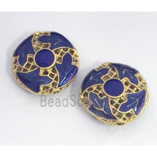 enameling copper spacer bead, flat round