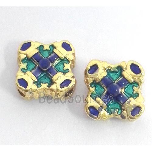 enameling copper spacer bead, square