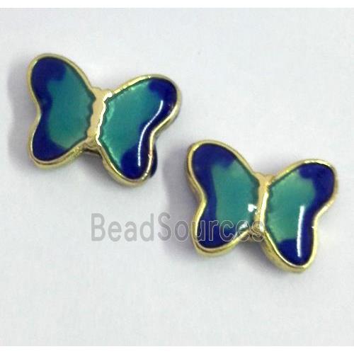 enameling copper butterfly bead, colorfast