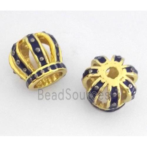 enameling copper crown bead, colorfast