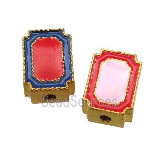 enamel alloy beads, gold plated