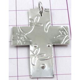 cross Pendants, copper, platinum plated, nickel free