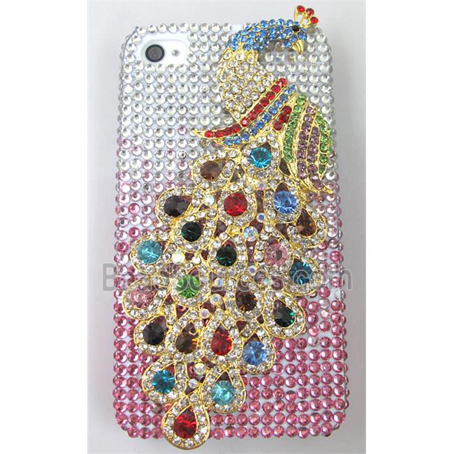 iPhone 4&4S Peacock Diamond Rainstone Case Cover