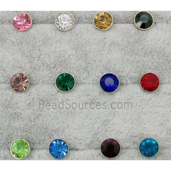 Earphone Jack Dust Cap Plug with Rhinestone, mixed