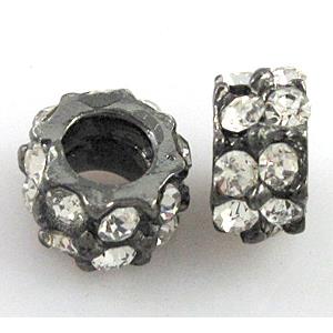 alloy bead with rhinestone