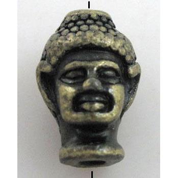 alloy spacer bead, buddha, anti-bronze