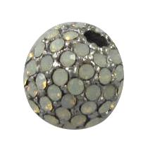 alloy bead, Pave Rhinestone