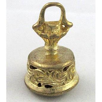 copper Phurba pendant, bell, brass