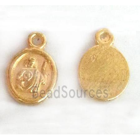 alloy pendant, gold plated