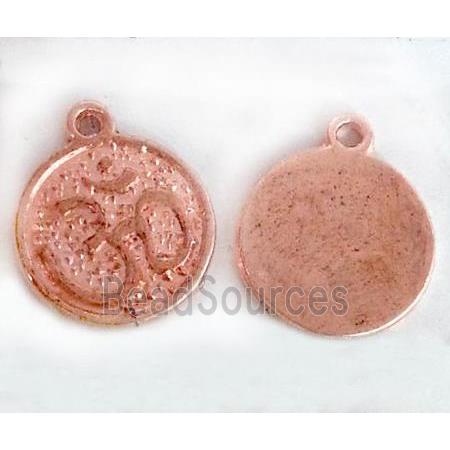 alloy pendant, red copper