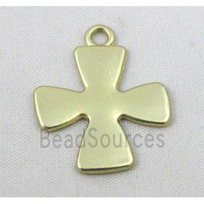 cross alloy pendant, duck-gold