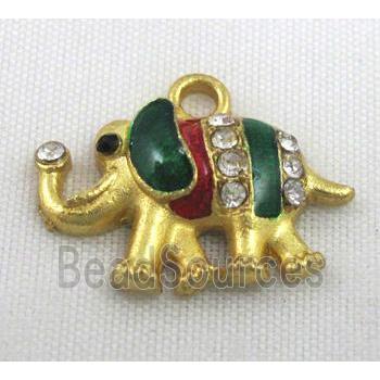 enamel alloy pendant with rhinestone