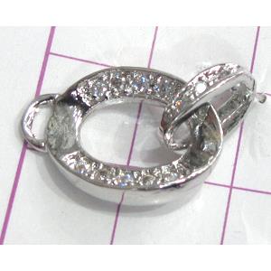 Copper toggle clasps with rhinestone