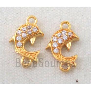 zircon, copper connector, gold plated