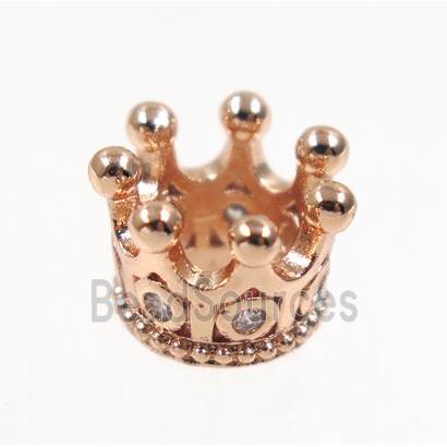 copper bead paved zircon, crown