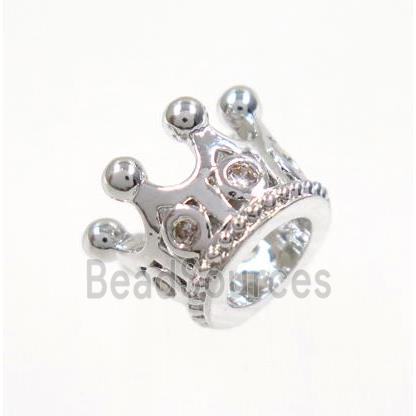 copper bead paved zircon, crown