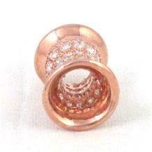 Zircon, bracelet spacer, copper tube bead, red copper