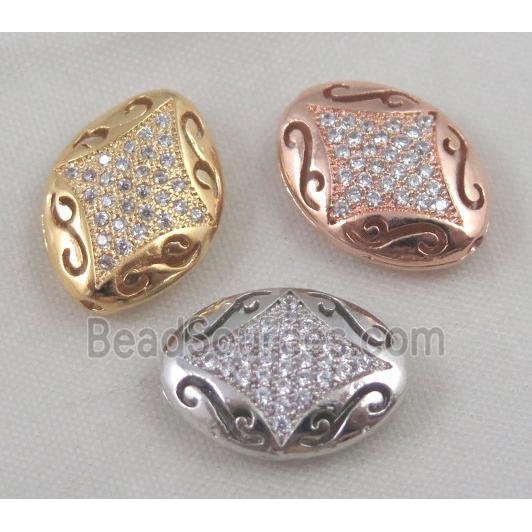 Zircon copper spacer bead, mix color