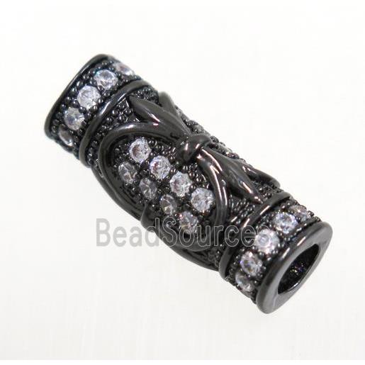 copper tube bead paved zircon