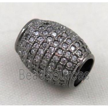 Zircon copper spacer bead, black