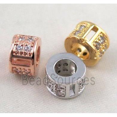 Zircon copper spacer bead, mixed color