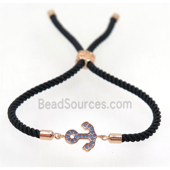 handmade bracelet with nylon wire, zircon bead