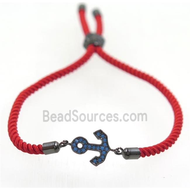 handmade bracelet with nylon wire, zircon bead