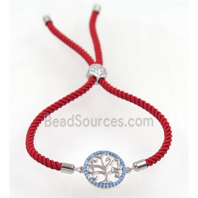 handmade bracelet with nylon wire, zircon bead